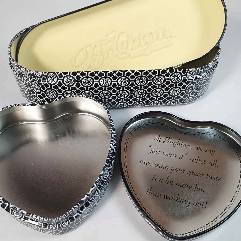Lot of 4 Brighton Eyeglass Sunglass Trinkets Jewelry Metal Tin Cases